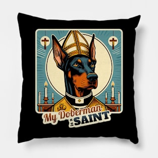 Saint Doberman Pillow