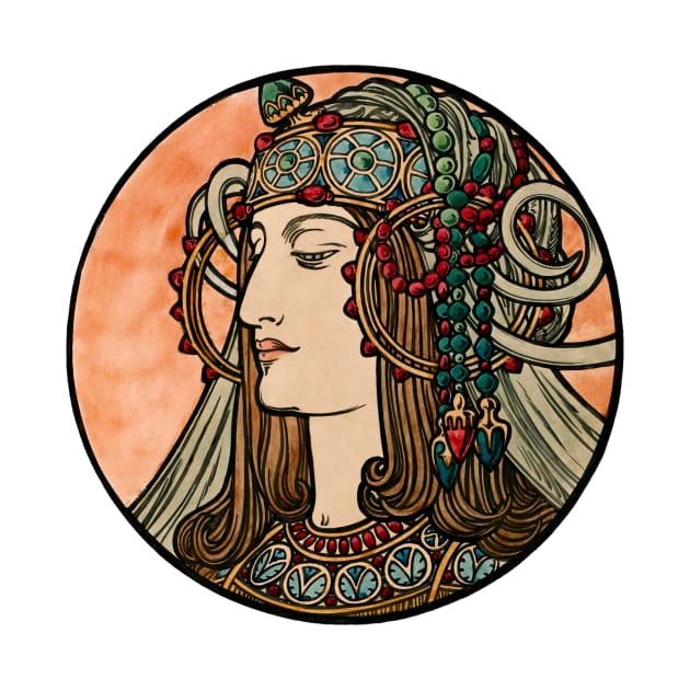 Alphonse Mucha - Stained Glass by kaliyuga