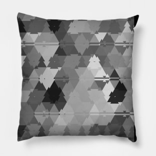 Gray Camo Tribal Print Mosaic Pillow