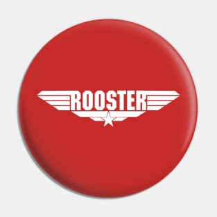 Top Gun Maverick Logo Parody Rooster Retro Vintage 80s Pin