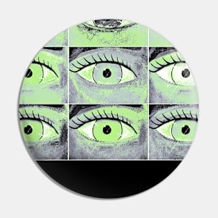 Agender Pride Painted Eyes Collage Pin