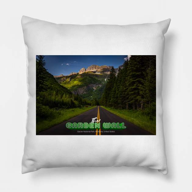 The Garden Wall Glacier National Park Pillow by Gestalt Imagery