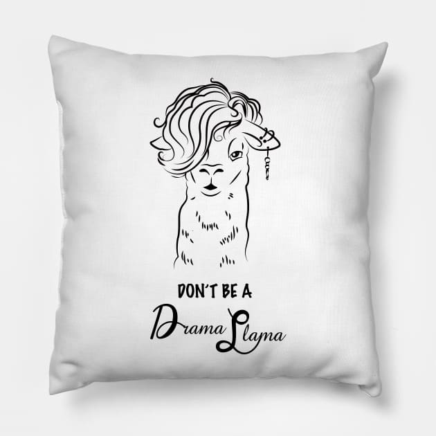 Drama Llama Pillow by Sarah Butler