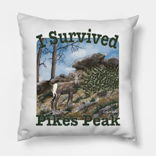 I Survived Pikes Peak, Bighorn Sheep Pillow