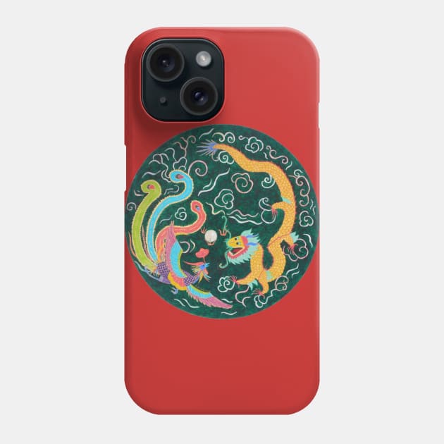 Dragon and Phoenix Phone Case by DebiCady