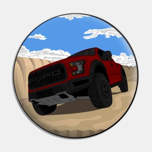 RAPTOR DARK-RED Pin