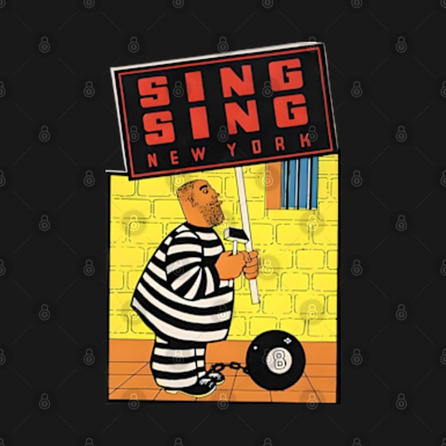 Sing Sing Prison - 1960s Travel Decal by Desert Owl Designs