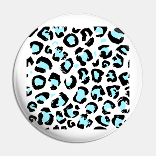 Blue Leopard Print Pin