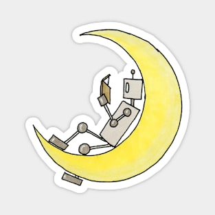 Reading on the moon Magnet