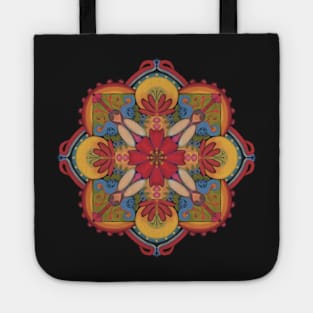 Symmetrical Ornament in folkloristic boho-style Tote