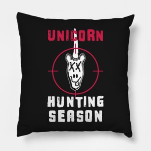 Unicorn Hunting Season by pelagio Pillow