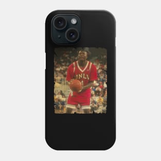 Larry Johnson - Vintage Design Of Basketball Phone Case