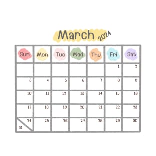 March 2024 calendar T-Shirt