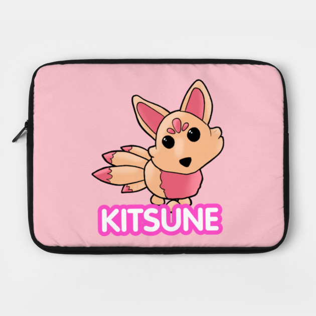 Cute Kitsune Logo Roblox Laptop Case Teepublic - roblox kitsune real animal