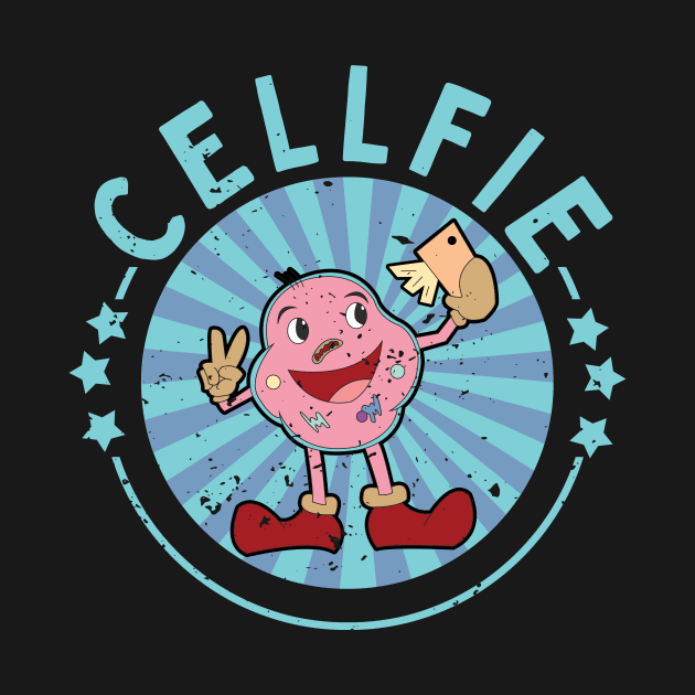 Cellfie Funny Biology Pun by Giggias