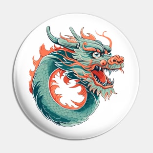 dragon circle Pin