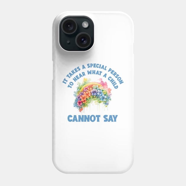 It takes a special person to hear what a Child cannot say Autism Awareness, Puzzle, Kindness, Supportive Gift, Autism Support, Puzzle, Love, Spectrum, Empathy Gift, Compassion Phone Case by skstring