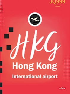 HKG Hong Kong airport tag Magnet