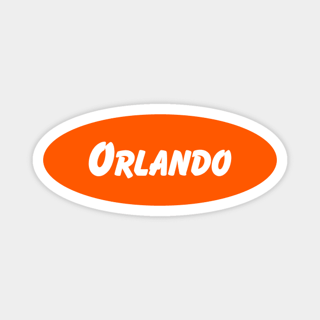 Orlando - Orange Shape - Classic Nickelodeon Style Magnet by The90sMall