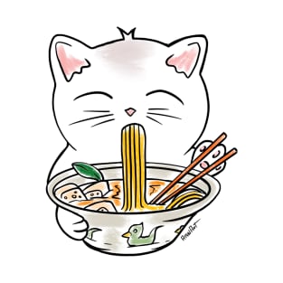 Cat eating a soup T-Shirt