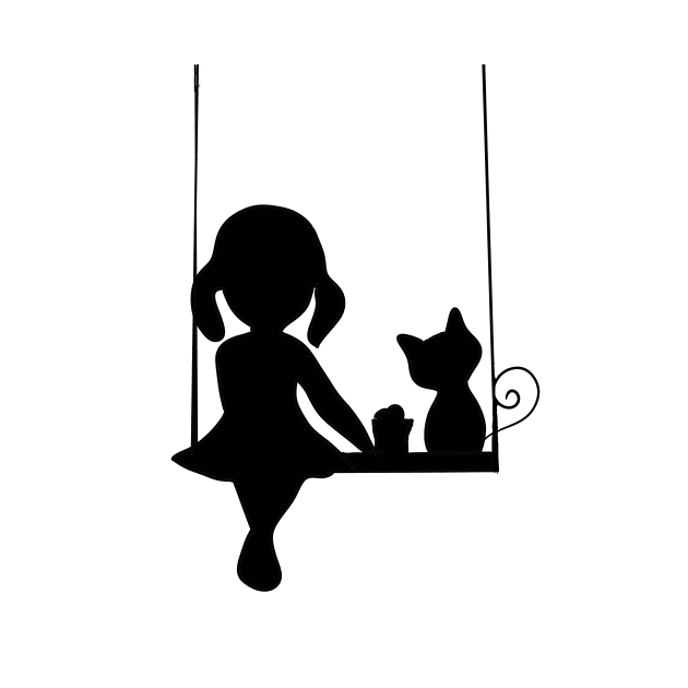 Girl and cat by Ykartwork