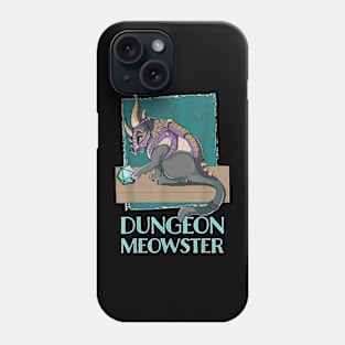 Dungeon Meowster D20 Gray Abby Cat Abletop RPG Gamer Phone Case