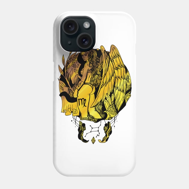 Gold Virgo Beauty Phone Case by kenallouis