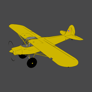 Piper J-3 Cub - Taildragger General Aviation Airplane T-Shirt