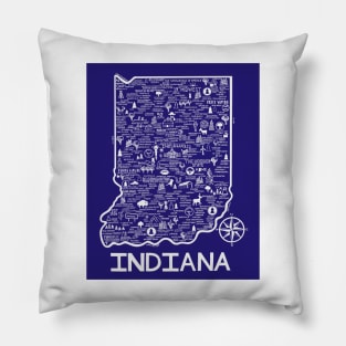 Indiana Map Pillow