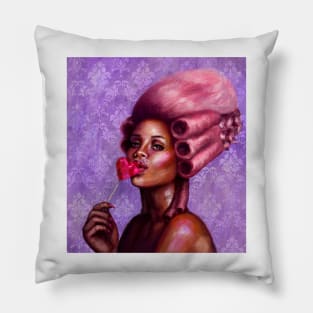 Yas, Queen, Madam Lolli in purple Pillow