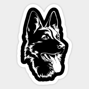 Kawaii Chibi German Shepherd Dog Face German Shepherd Sticker Teepublic