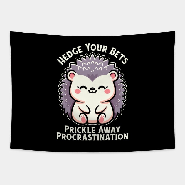 Cute Hedgehog New Year Motivation Tapestry by JS Arts