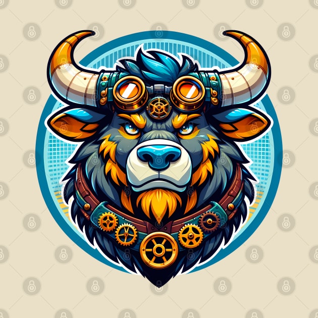 Steampunk Anthro Furry Bull Art by Blue Bull Bazaar