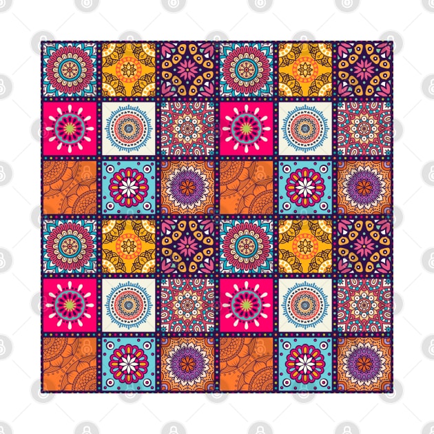 Azulejo mandala floral #5 by GreekTavern