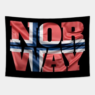 Norway As Flag Powerful Typography Souvenir Gift Tapestry