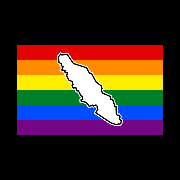 Vancouver Island BC - Rainbow Pride Flag - LGBTQ+ Love - Vancouver Island by Bleeding Red Pride