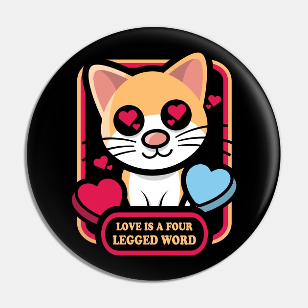 Four Legged Word Pin by jrberger