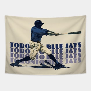 Retro Toronto Blue Jays Slugger Tapestry