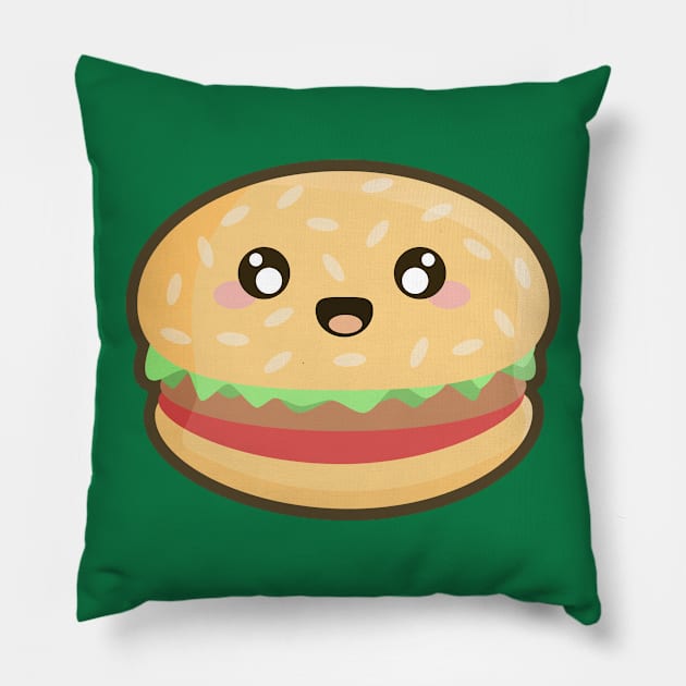 Kawaii Hamburger Pillow by KawaiiNir