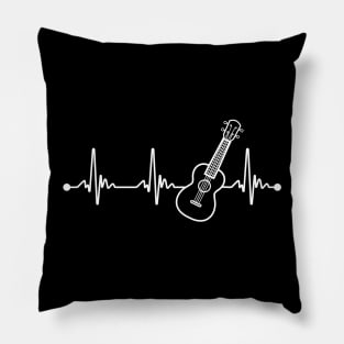 Ukulele Heartbeat Pillow