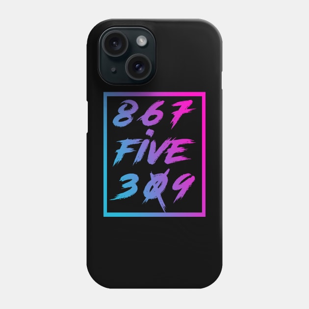 8675309 Funny Nostalgic 80s Music Phone Case by Visual Vibes