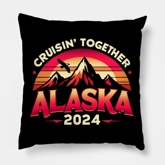 cruisin together alaska 2024 vacation trip Pillow by Uniqueify