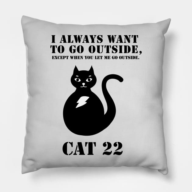 Cat 22 Pillow by Markadesign