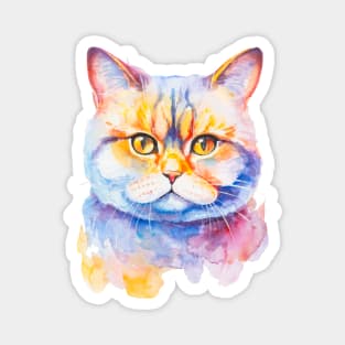 British Shorthair Cat watercolor Magnet