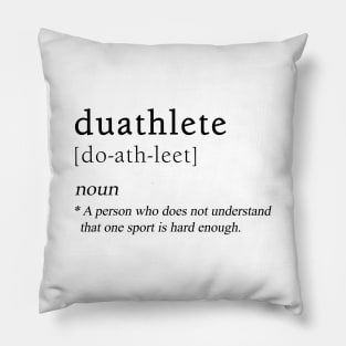 Duathtlete Definition | Duathlon Sport Pillow