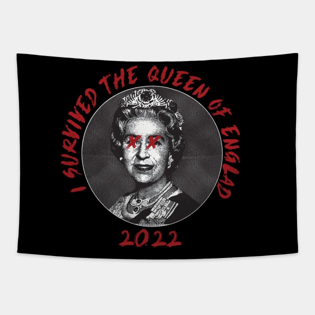 i survived the queen of england 2022 Tapestry by remerasnerds