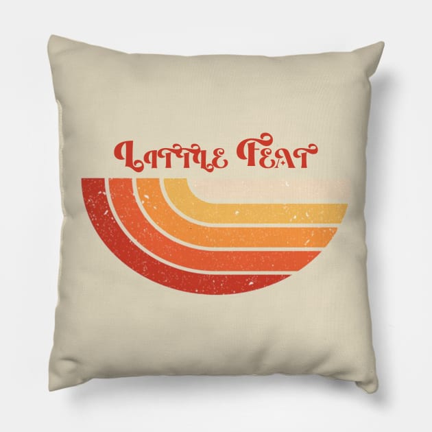 Retro style vintage little feat Pillow by NeniTompel