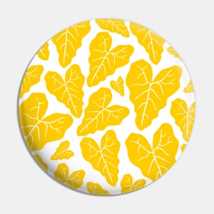 Yellow veiny heart shaped plant leaves pattern Pin