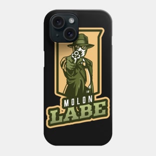 Man's Pointing A Gun | Molon Labe Phone Case