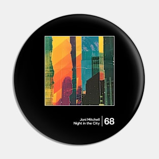 Night in the City - Original Minimalist Graphic Fan Artwork Pin